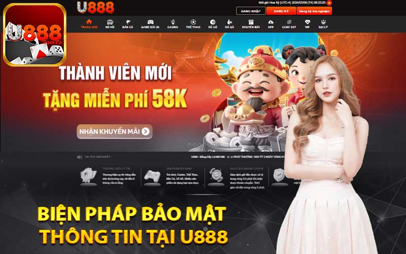 Biện pháp bảo mật thông tin tại U888