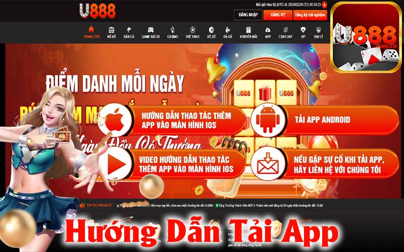 Hướng dẫn tải app U888